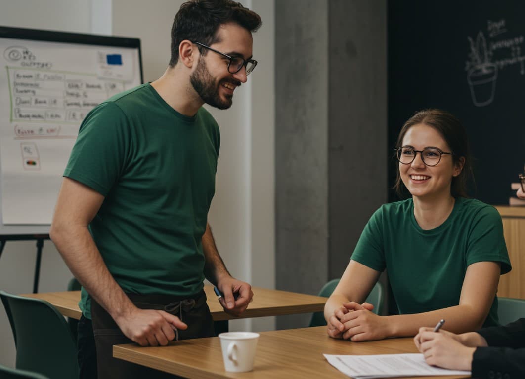 Equipe conversando sobre antecipação